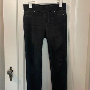 Distressed black jeans